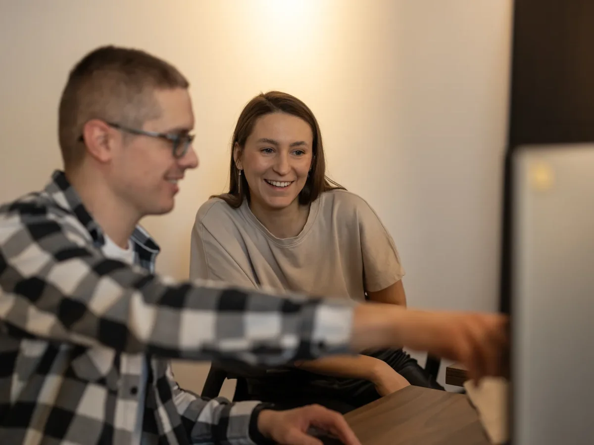 image of colleagues working