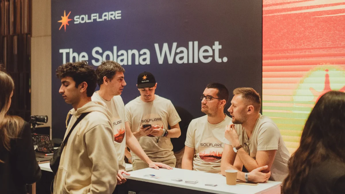 image of colleagues at a booth event