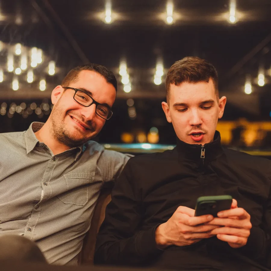 image of colleagues on a yacht