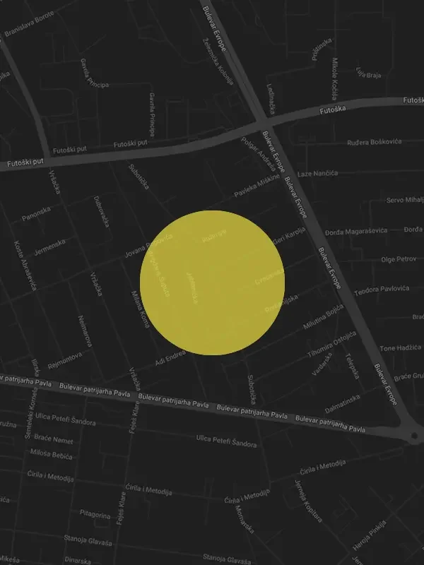 map with pin on the location